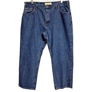 St Johns Bay Easy Fit Mens Denim Jeans Size 42x29 Blue 100% Cotton Relaxed Style